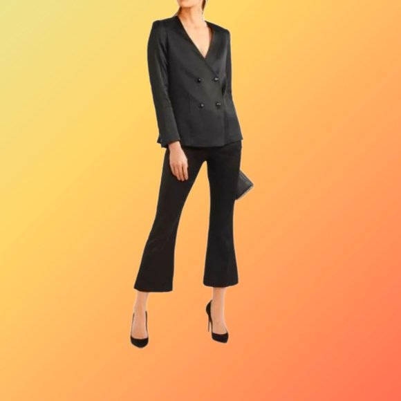 FRAME Le Crop Coated Jetset Espresso-Brown Women's Mini Bootcut Pants Jeans NEW - Picture 6 of 7